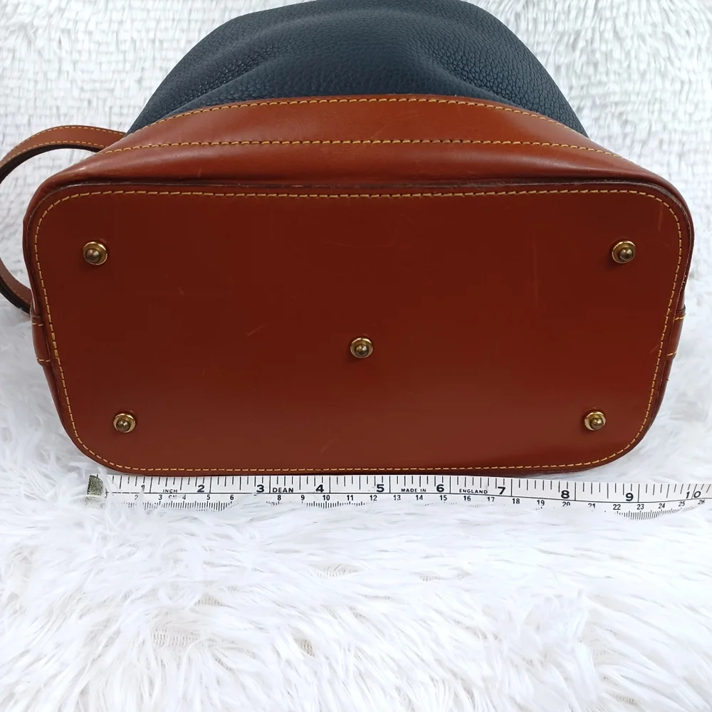 VTG Dooney & Bourke Navy and Brown Purse - Picture 14 of 16